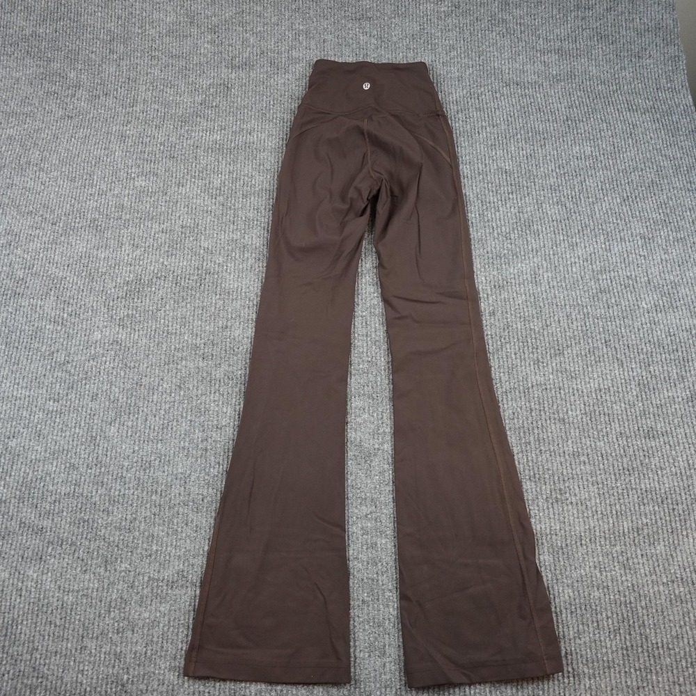Lululemon Groove Nulu High Rise Flare Leggings Womens 0 Brown Yoga W5FG2S - Picture 6 of 11